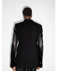Rick Owens Sharp Contrasting Sleeve Blazer Jacket