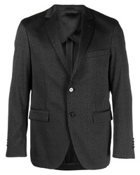 Karl Lagerfeld Sign Patterned Single Breasted Blazer