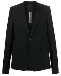 Rick Owens Single Breasted Fitted Blazer