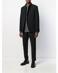 Individual Sentiments Single Breasted High Neck Blazer