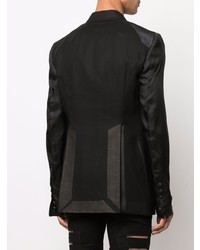 Rick Owens Single Breasted Panelled Blazer