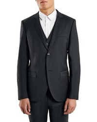 Topman Skinny Fit Black Suit Jacket