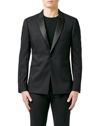 Topman Skinny Fit Black Tuxedo Jacket
