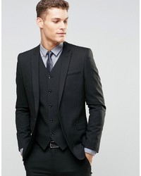 Asos Skinny Suit Jacket In Black
