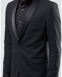 ONLY & SONS Skinny Tuxedo Dinner Jacket With Stretch