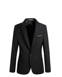 VOBAGA Slim Fit Stylish Casual One Button Suit Coat Jacket Business Blazers