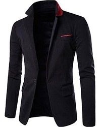 SWORLD-men Sworld Casual Slim Fit One Button Blazer Solid Long Sleeve Business Suit