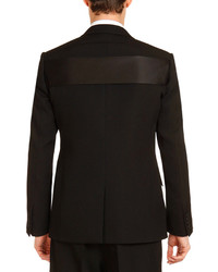 Givenchy Two Button Evening Jacket With Satin Trim Blackbrown