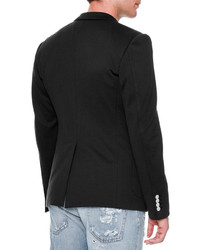 Dolce & Gabbana Two Button Jersey Blazer Black