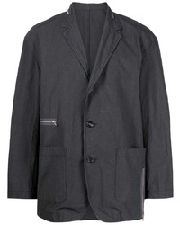 Undercover Zip Detail Single Breasted Button Blazer