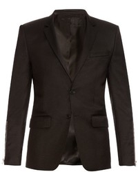 Givenchy Zip Sleeve Wool Blend Blazer