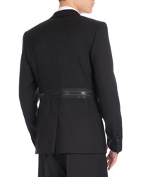 Givenchy Zipper Waist Two Button Sport Jacket Black