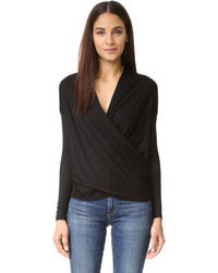 Alice + Olivia Air Jazlynn Twisted Front Top