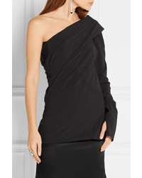 Jil Sander Balki One Shoulder Tech Jersey Top Black