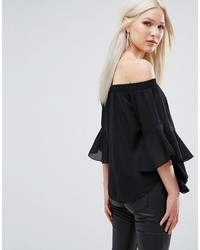 AX Paris Bandeau Top With Flute Sleeves