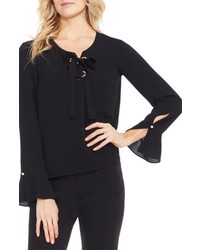 Vince Camuto Bell Sleeve Lace Up Blouse