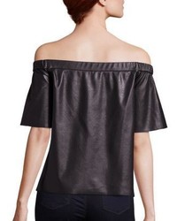 Bailey 44 Cindy Faux Leather Off The Shoulder Top