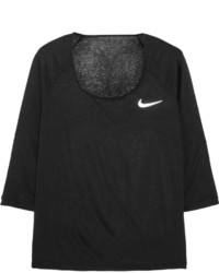 Nike Cool Breeze Dri Fit Slub Jersey Top Black