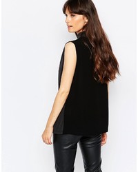 Just Female Cosmo High Neck Top In Black