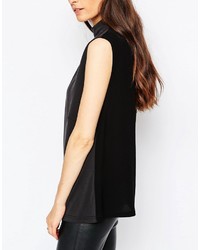 Just Female Cosmo High Neck Top In Black