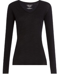 Majestic Cotton Blend Top With Cashmere