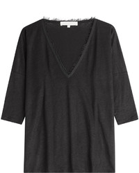 Vanessa Bruno Cotton Top With Frayed Trims