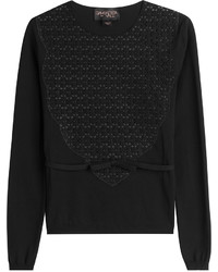 Giambattista Valli Crepe Top With Cut Out Pattern
