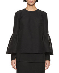Tom Ford Crewneck Bell Sleeve Top