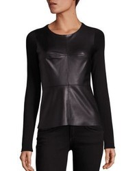 Bailey 44 Hardy Faux Leather Top