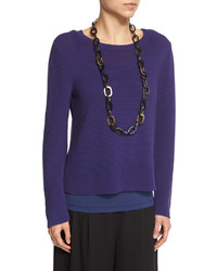 Eileen Fisher Long Sleeve Nylon Cord Top