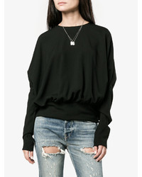 Saint Laurent Long Sleeved Blouse With Loose Sleeves
