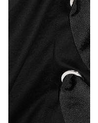 MARQUES ALMEIDA Marques Almeida Asymmetric Lace Up Cotton Jersey Top Black