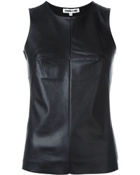 McQ by Alexander McQueen Mcq Alexander Mcqueen Faux Leather Panel Top