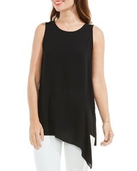 Vince Camuto Mixed Media Drape Front Top