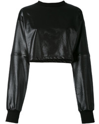 Numero 00 Numero00 Zipped Sleeves Cropped Blouse