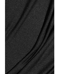 Helmut Lang One Shoulder Stretch Jersey Top Black