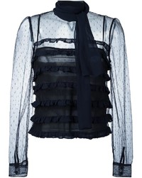 RED Valentino Sheer Tulle Blouse