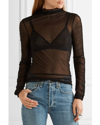 Opening Ceremony Stretch Mesh Top Black