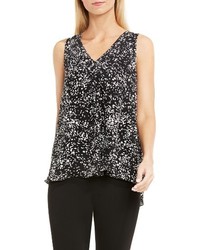 Vince Camuto Textural Reef Drape Front Blouse