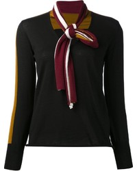 Tomas Maier Pussybow V Neck Blouse