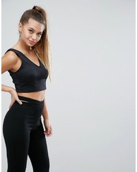 Asos Top With Deep Plunge In Scuba
