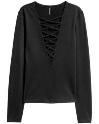 H&M Top With Lacing