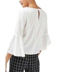 Topshop Trumpet Sleeve Blouse