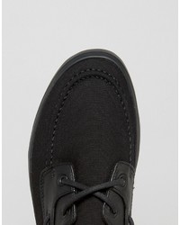 Asos Boat Shoes In Black