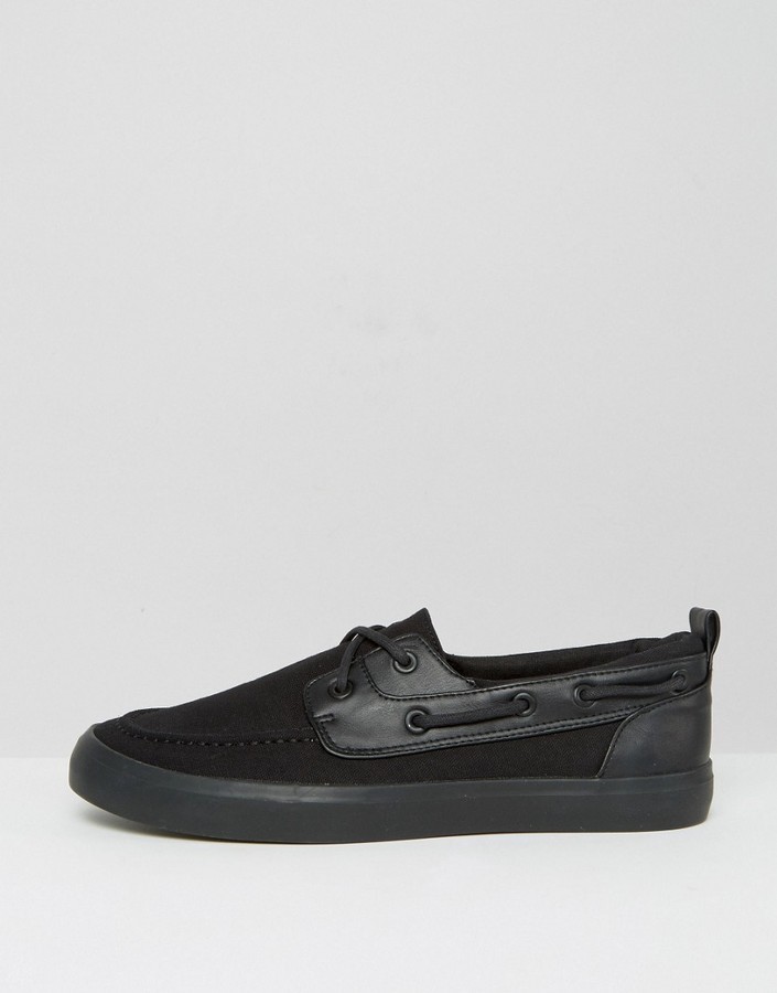 Asos Boat Shoes In Black, $15 Asos Lookastic