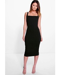 Centre bodycon dress back neck boohoo square open short