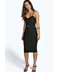 Boohoo Lara Sweetheart Neck Belted Bodycon Dress