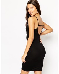 Asos Collection Strappy Back Wrap Front Mini Body Conscious Dress