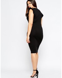 Asos Curve Body Conscious Dress With Frill Sleeve