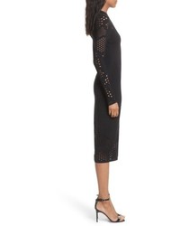 Milly Fractured Pointelle Body Con Dress